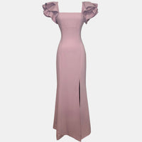 Elliatt Astronomy Ruffle Gown in Blush