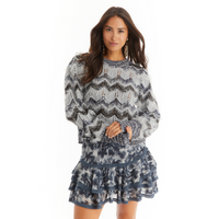 Allison New York Haden High Waisted Mini Skirt in Charcoal