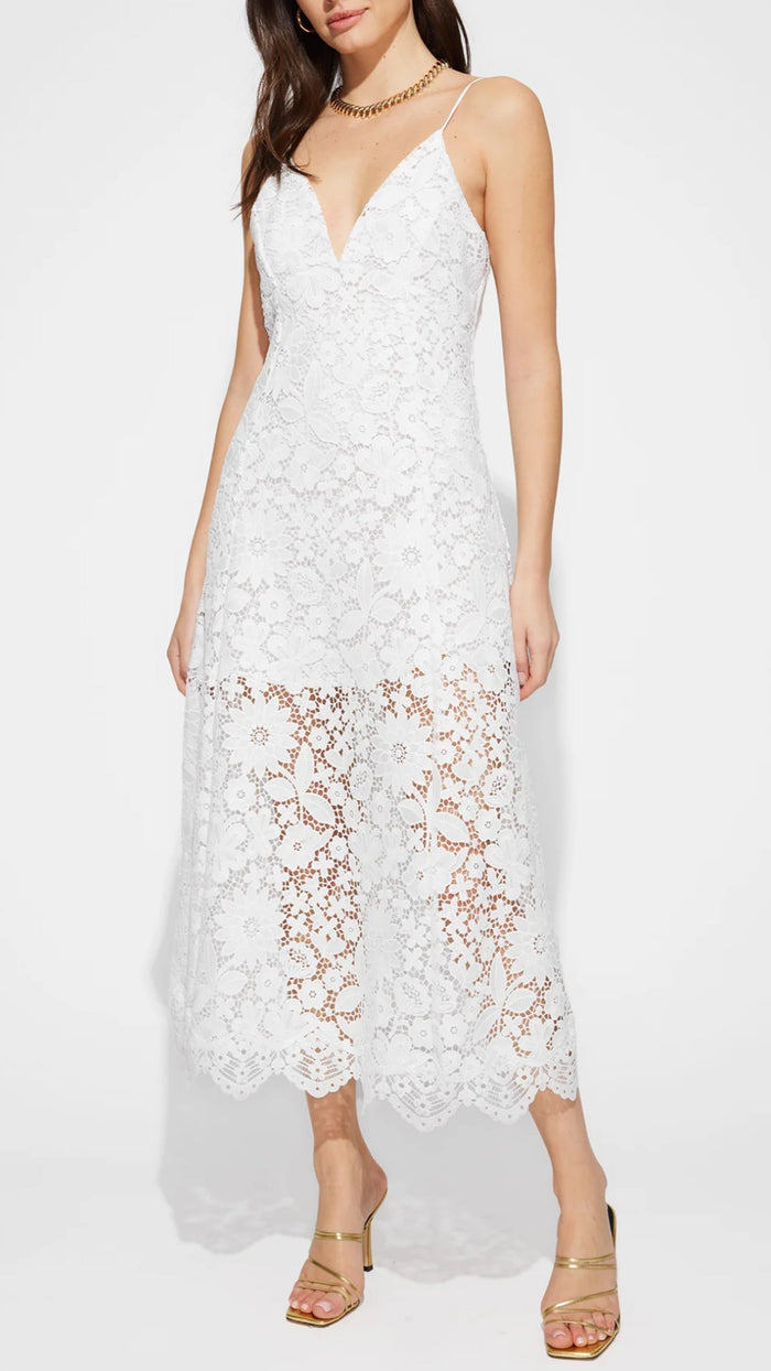 Generation Love Rosie Lace Midi Dress in White