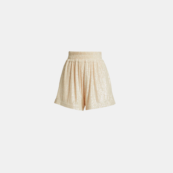 Generation Love Eloise High Waisted Sequin Shorts in Shell