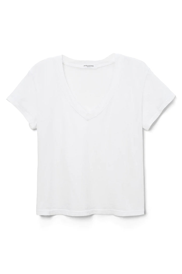 Perfect White Tee Hendrix V Neck Tee in White