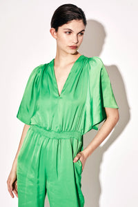 Deluc. Hercules Cinched Waist Jumpsuit in Pargreen