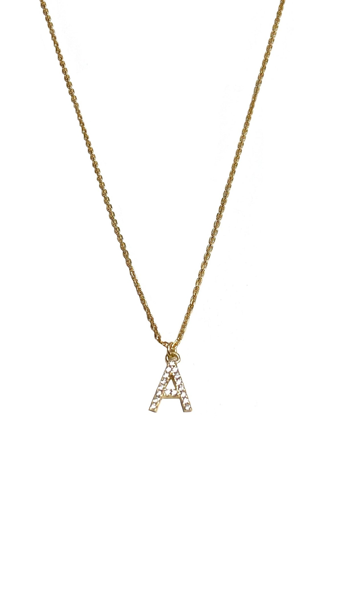 Suite201 Initial Diamond Necklace in Gold