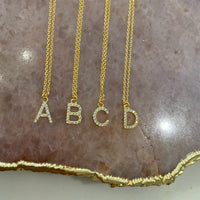 Suite201 Initial Diamond Necklace in Gold