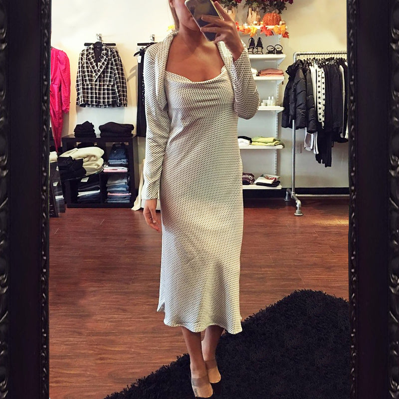 C/MEO Collective Time Flew Polka Dot Dress