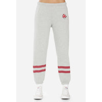 Lauren Moshi Alana Mushroom Crop Sweatpants in Heather Grey