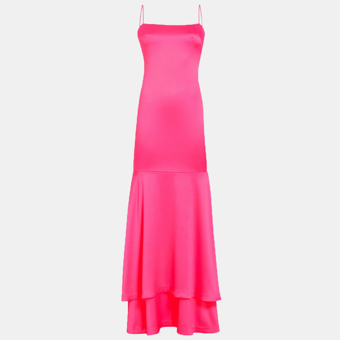 Likely Aurora Satin Gown in Fuchsia