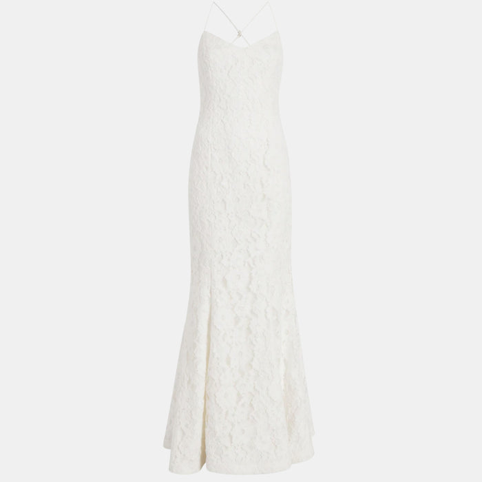 Likely Sardo Lace Gown in White