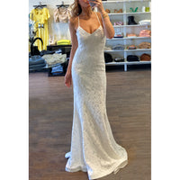 Likely Sardo Lace Gown in White