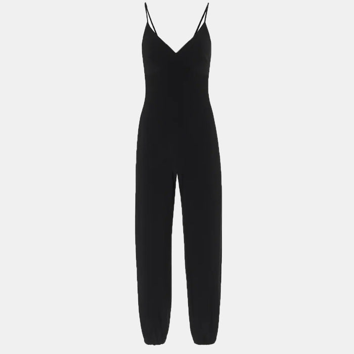 Norma Kamali Slip Jog Jumpsuit in Black