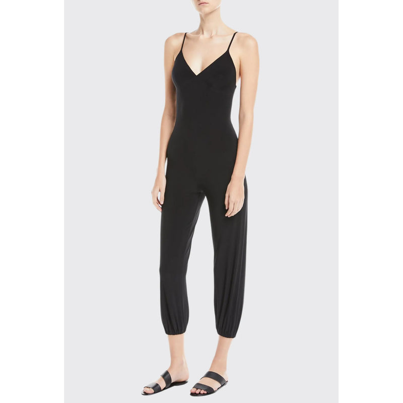 Norma Kamali Slip Jog Jumpsuit in Black