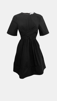 Olivaceous Sonia Mini Tie Dress in Black