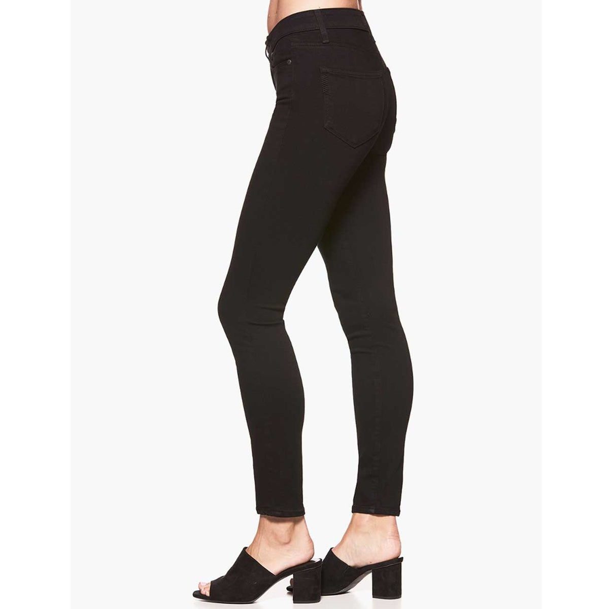 Paige Denim Hoxton Ultra Skinny in Black Shadow