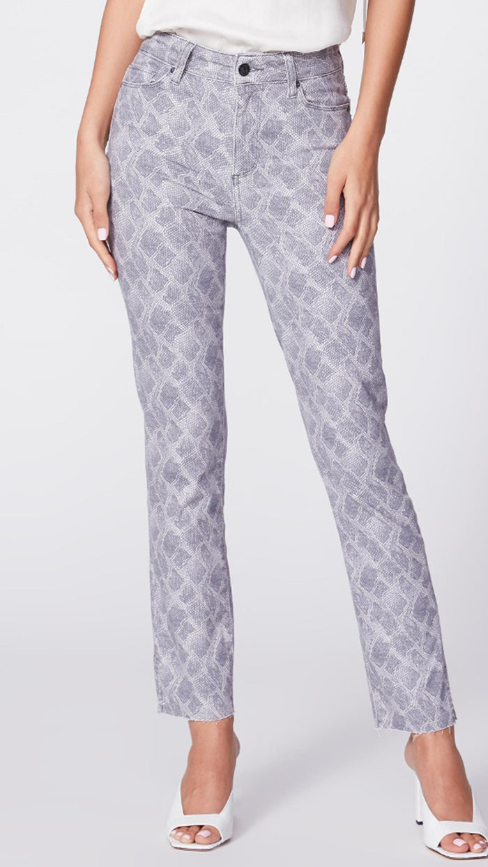 Paige Denim Hoxton High Rise Slim Outseam Slit in Snake