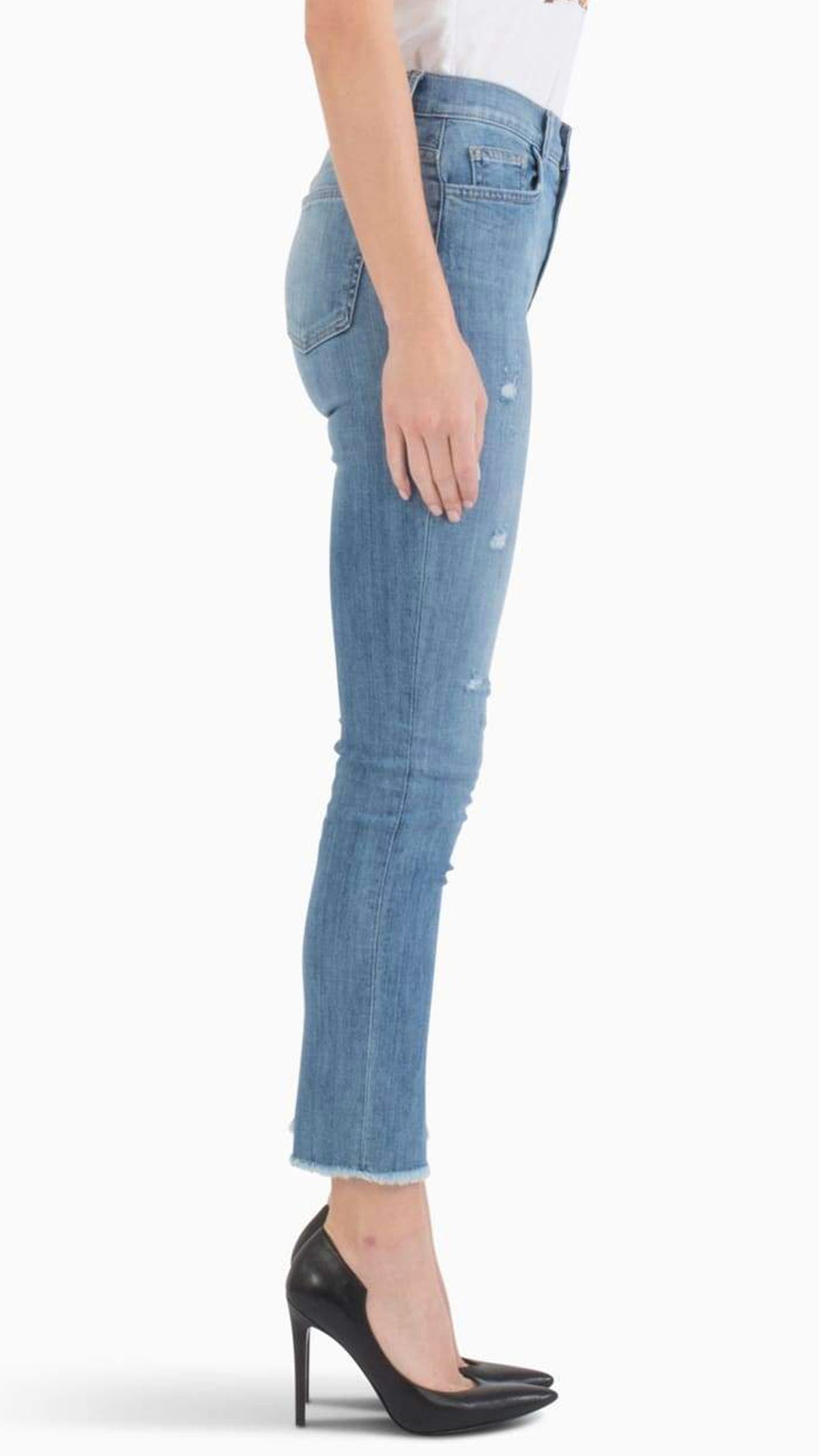 Siwy Denim Jackie High Rise Slim Straight Crop in The Look Of Love