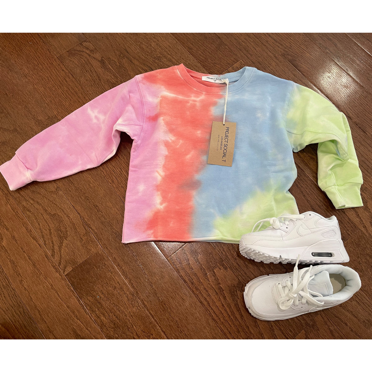 Project Social T Kids Tie Dye Crew Neck Sweatshirt