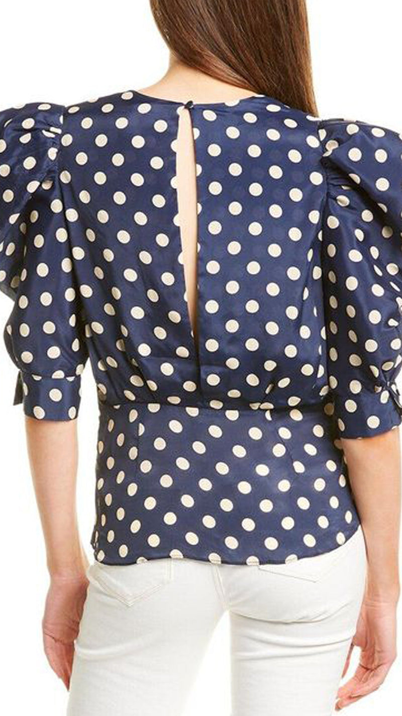 Ronny Kobo Liliana Polka Dot Top
