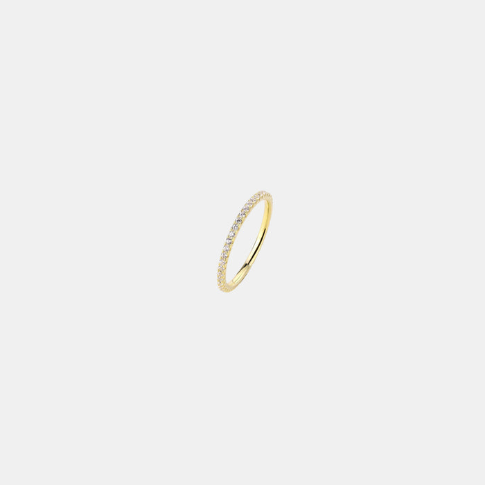 Samfa Style Diamond Eternity Pinky Ring in Gold