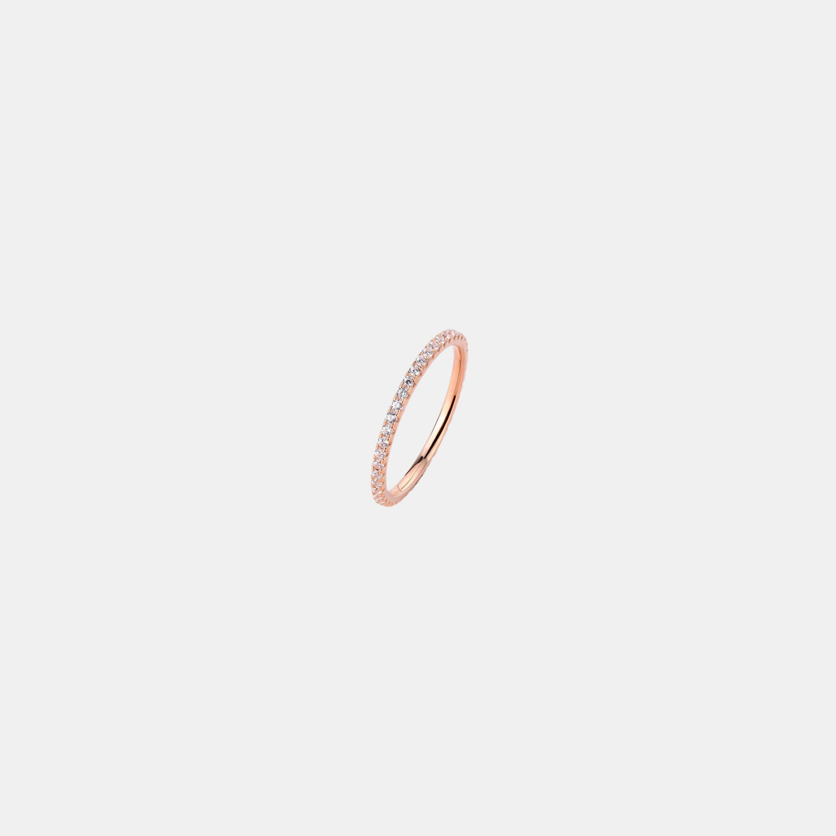 Samfa Style Diamond Eternity Pinky Ring in Rose Gold