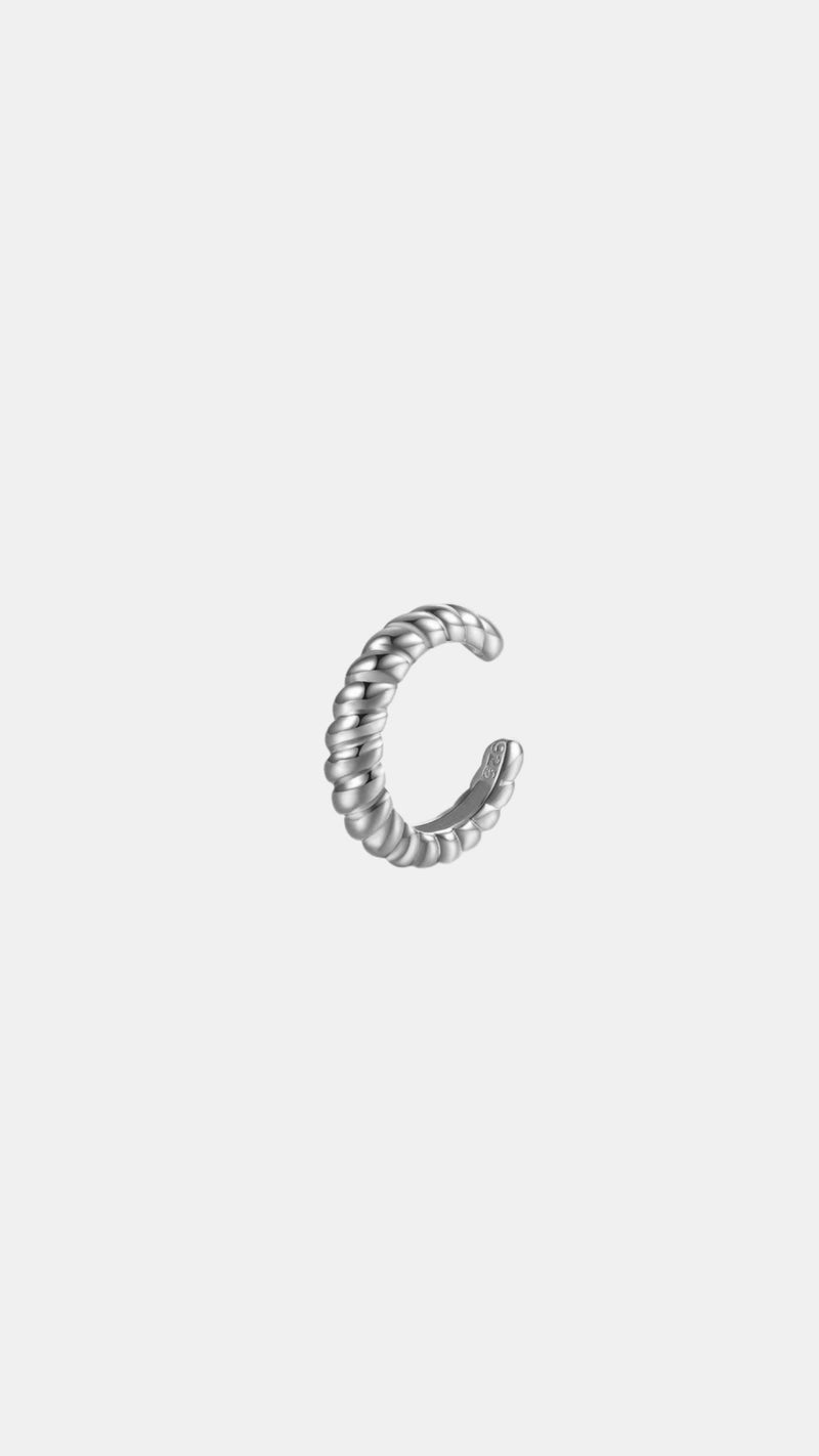 Samfa Style Croissant Ear Cuff in Silver