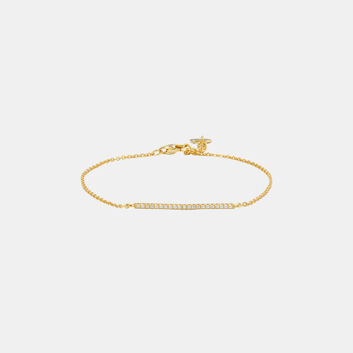 Samfa Style Bar Pave Bracelet in Gold