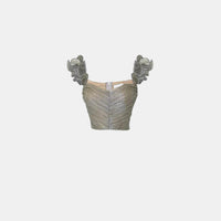 Saylor Gianna Pleated Top in Platinum