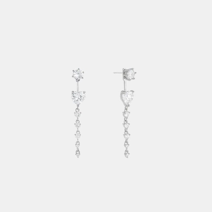 Shashi Jewelry Alessandra Ear Jacket Drop Earring in Silver
