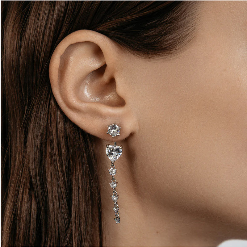 Shashi Jewelry Alessandra Ear Jacket Drop Earring in Silver