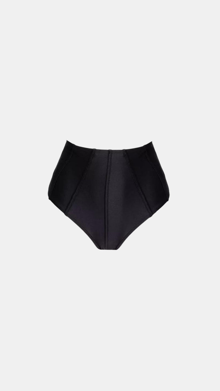 Shani Shemer Taylor High Waisted Bikini Bottom in Black