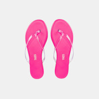 TKEES Clear Neon Pink Lil Sandal